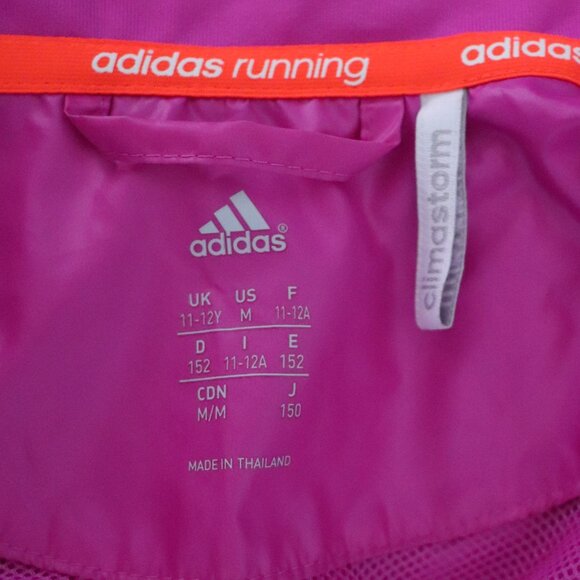 Adidas Supernova 11/12Y-M Pink Full Zip Running Outdoor Reflective Lined Jacket - Picture 10 of 11